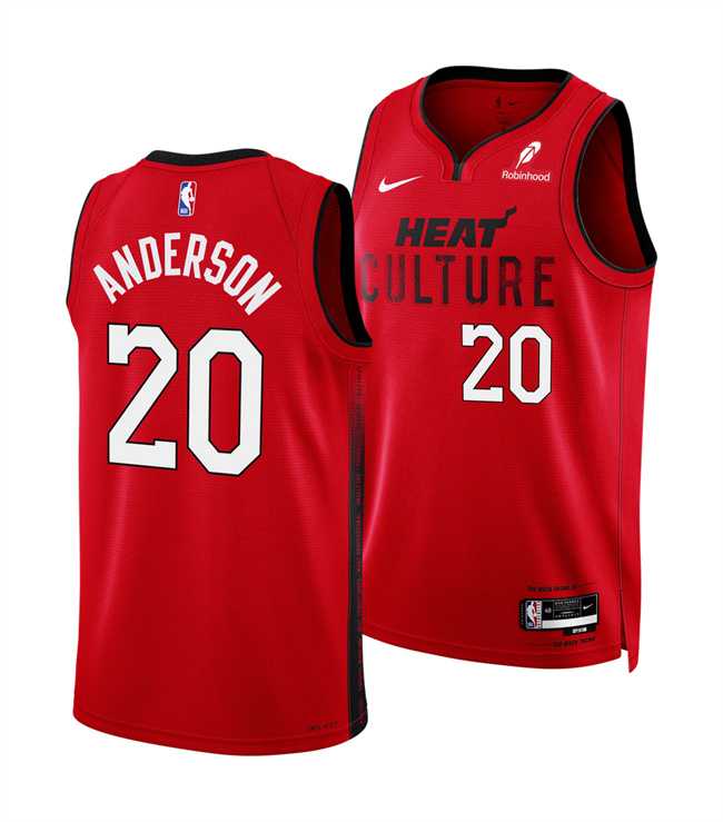 Men%27s Miami Heat #20 Kyle Anderson Red 2025 City Edition Stitched Jersey Dzhi